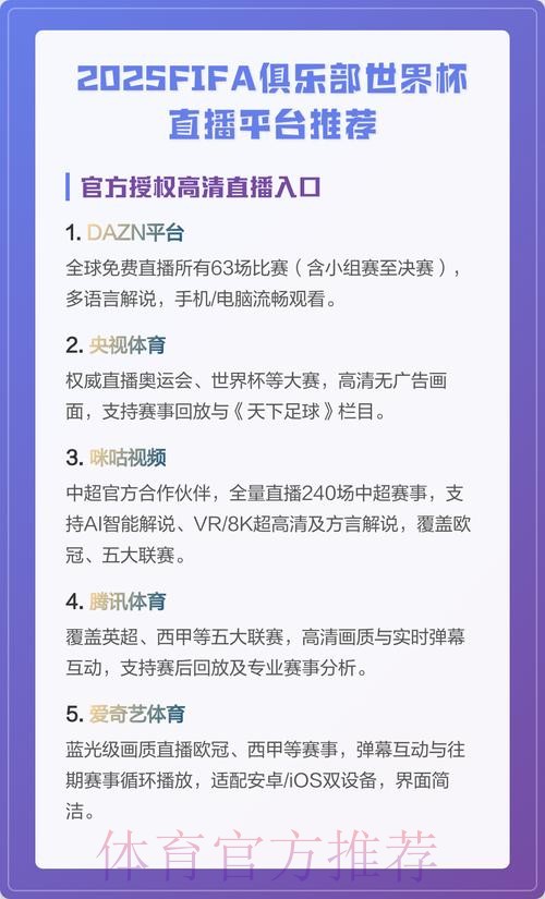 免费高清世界杯直播观看平台推荐 免费高清世界杯直播观看平台推荐